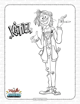 The Mitchells vs The Machines Katie Coloring Pages
