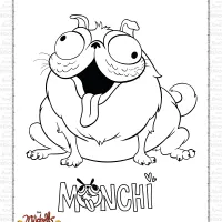 The Mitchells vs The Machines Monchi Coloring Page 11 the mitchells vs the machines monchi coloring page