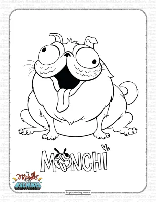 The Mitchells vs The Machines Monchi Coloring Page