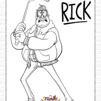 The Mitchells vs The Machines Rick Coloring Page 6 the mitchells vs the machines rick coloring page