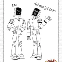 The Mitchells vs The Machines Robots Coloring Page 23 the mitchells vs the machines robots coloring page