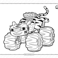 the monster machine stripes coloring page