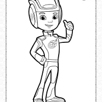 the monster machines aj coloring page