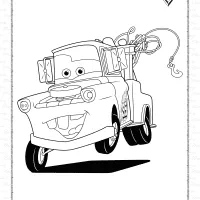 tow mater truck coloring pages for kids