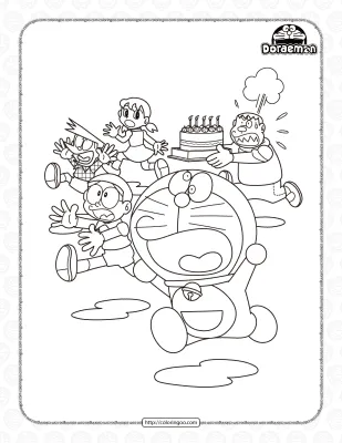 Angry Takeshi and His Friends Coloring Page