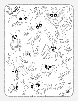 Bugs Doodle Pdf Coloring Page