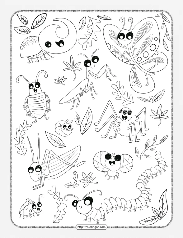 Bugs Doodle Pdf Coloring Page 1 bugs doodle pdf coloring page