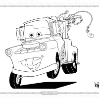 cars tow mater coloring sheet