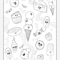 Dessert Doodle Pdf Coloring Page 20 dessert doodle pdf coloring page