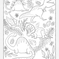 Dinosaurs Doodle Pdf Coloring Page 23 dinosaurs doodle pdf coloring page