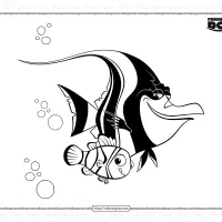 disney nemo and gill coloring pages