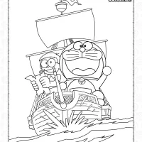 Doraemon and Nobita Sea Adventure 10 doraemon and nobita sea adventure coloring page