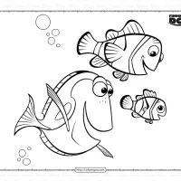 dory marlene and nemo coloring pages