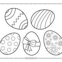 easter eggs pdf coloring pages for kids