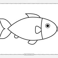 easy fish pdf coloring sheet