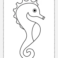 easy seahorse pdf coloring sheet
