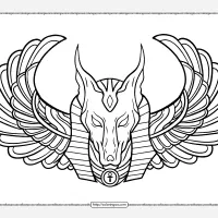 egyptian god tattoo designs coloring page