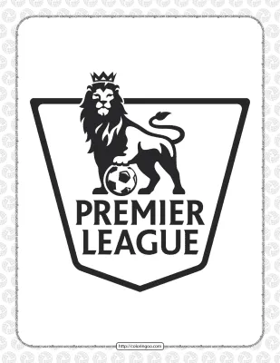 English Premier League Pdf Logo Coloring Page