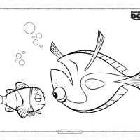 finding dory and marlin coloring pages