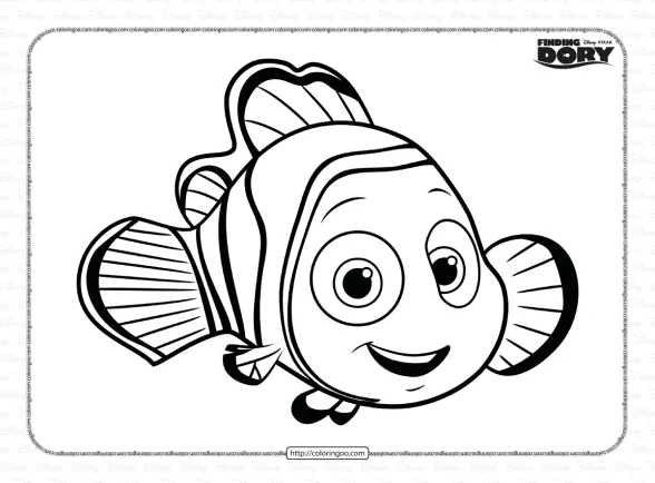 Finding Dory Coloring Sheet 1 finding dory coloring sheet