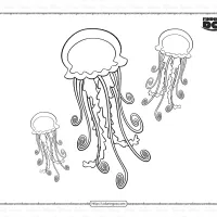 finding dory jellyfish coloring page