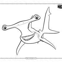 finding nemo shark anchor coloring pages