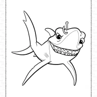 finding nemo shark chum coloring pages