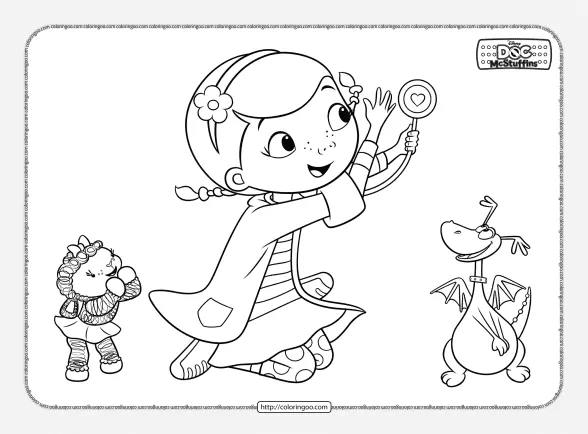 Dottie McStuffinsページ Free Dottie McStuffins Colouring Pages
