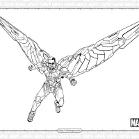 free printable marvel falcon coloring pages