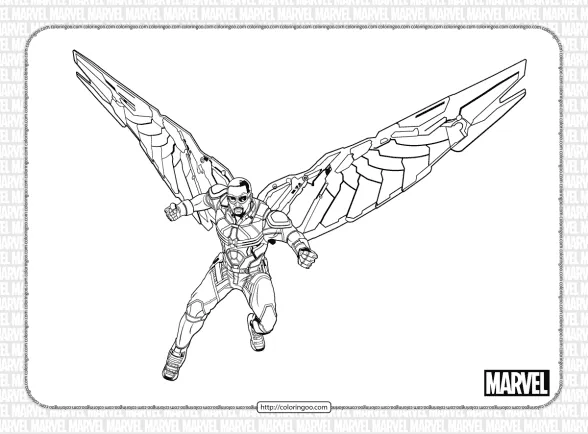 Free Printable Marvel Falcon Coloring Pages 1 free printable marvel falcon coloring pages