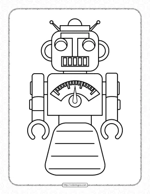 Free Printable Robot Pdf Coloring Pages
