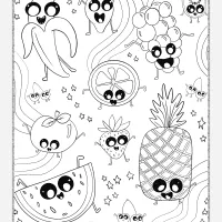Fruits Doodle Pdf Coloring Page 22 fruits doodle pdf coloring page
