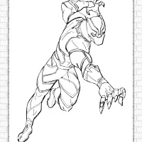 marvel black panther pdf coloring sheet