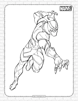 Marvel Black Panther Pdf Coloring Sheet