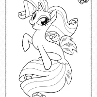 mlp rarity sea pony coloring pages