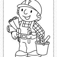 printable bob the builder coloring pages