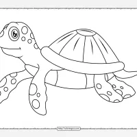 Printable Cute Sea Turtle Pdf Coloring Pages 10 printable cute sea turtle pdf coloring pages