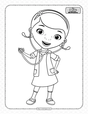 Printable Doc McStuffins Coloring Sheet