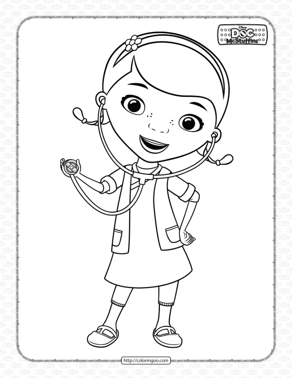 Printable Doc McStuffins Coloring Sheet 1 printable doc mcstuffins coloring sheet
