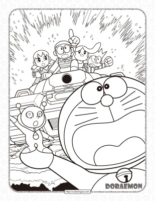 Printable Doraemon Coloring Pages