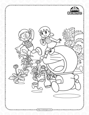 Printable Doraemon Nobita and Shizuka