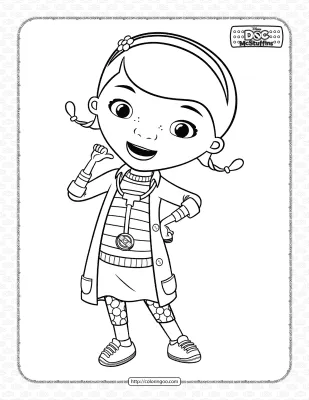 Printable Dottie McStuffins Coloring Sheet