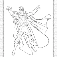 printable marvel magneto pdf coloring sheet