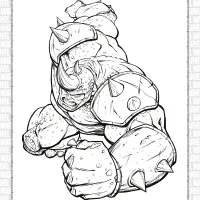 printable marvel rhino pdf coloring sheet