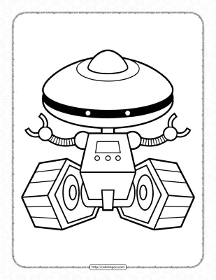Printable Robot Pdf Coloring Sheet