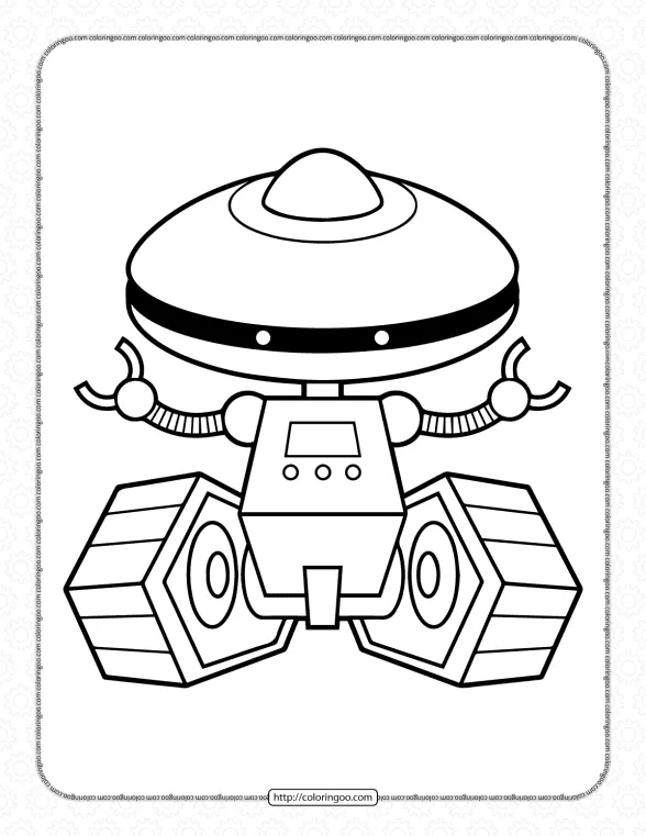 printable robot pdf coloring sheet