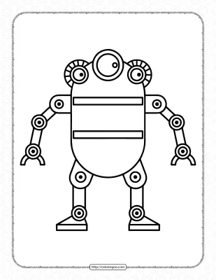 Printable Strange Robot Coloring Sheet