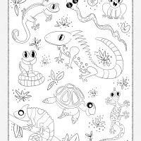 Reptiles Doodle Pdf Coloring Page 15 reptiles doodle pdf coloring page