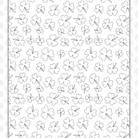 st patricks day shamrocks pattern coloring page