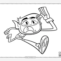 teen titans go beast boy coloring pages
